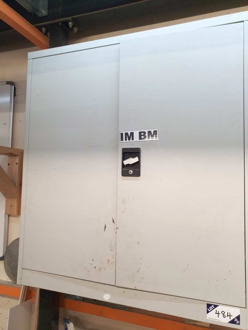 Metal 2 door storage cupboard, 910x100x460mm
