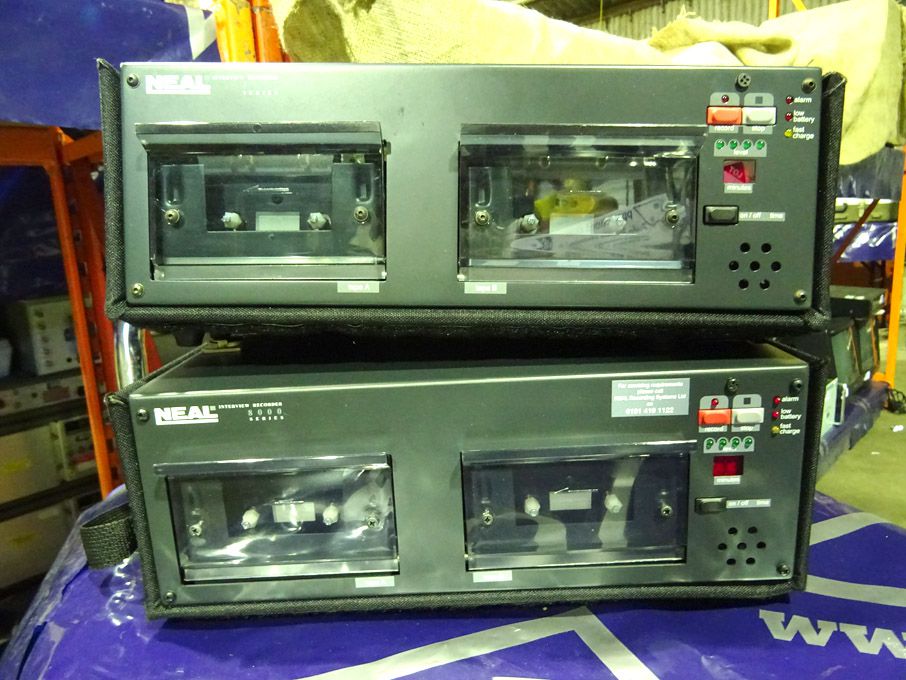 2x Neal 8000 series twin cassette interview record...