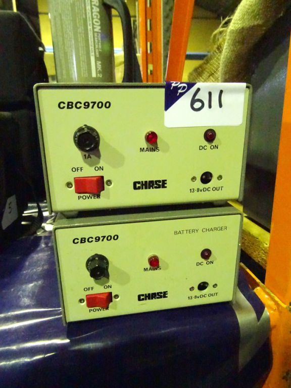 2x Chase CBC9700 battery chargers