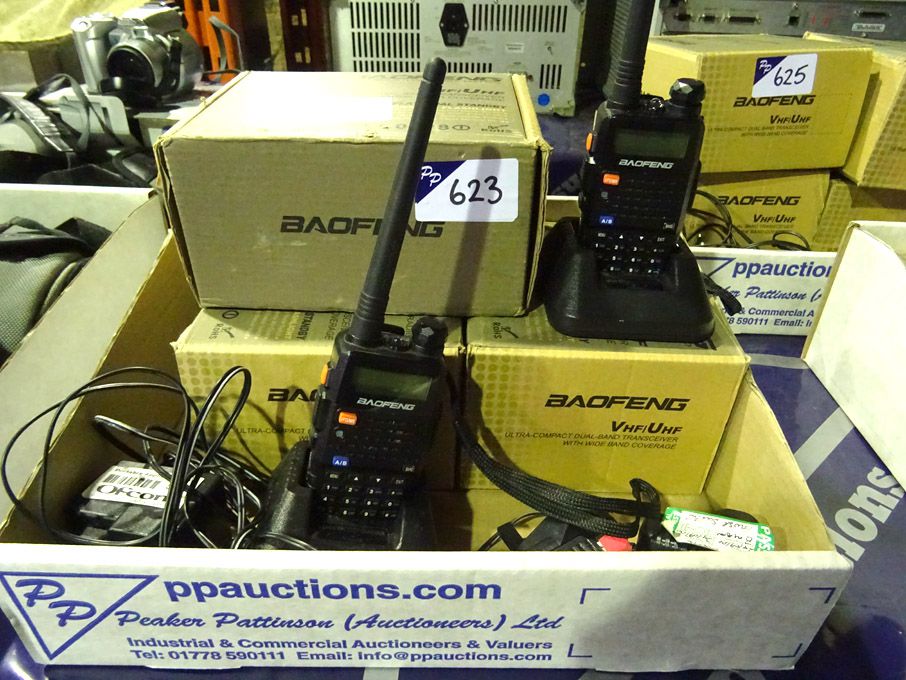 5x BaoFeng VHF/UHF portable two way radios