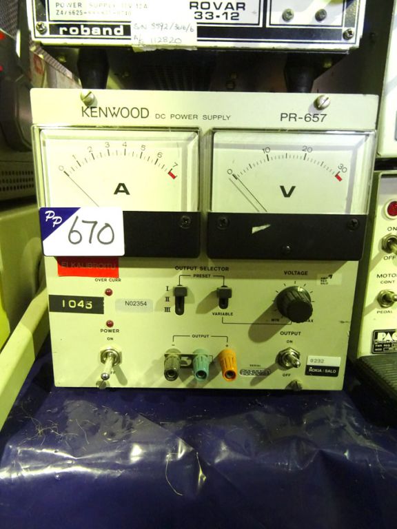 Kenwood PR-657 DC power supply, 30v, 7A