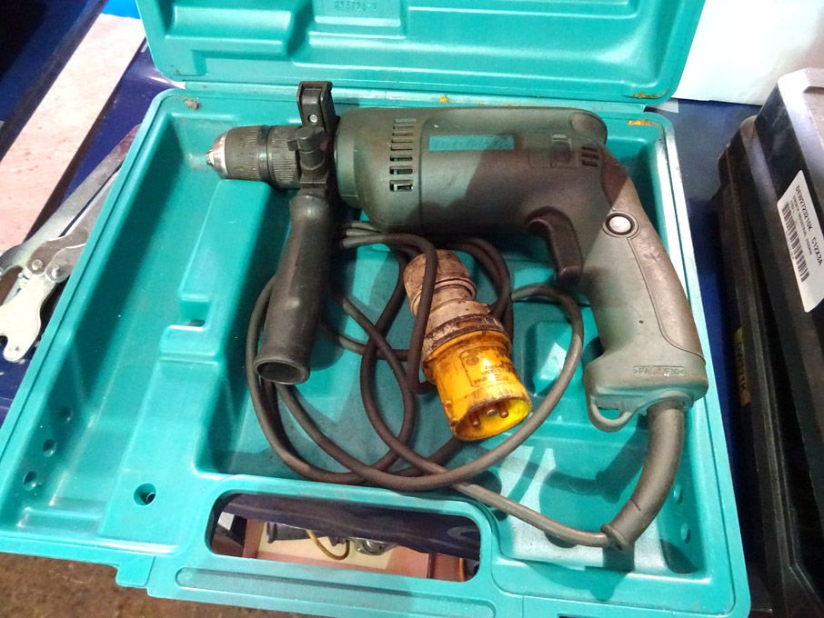 Makita HP1621K hammer drill, keyless chuck, 110v i...