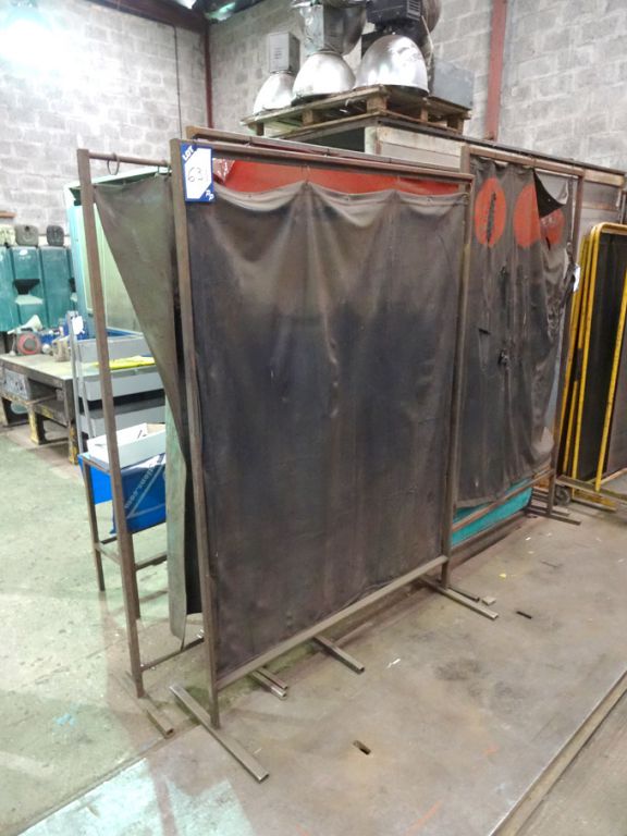 5x various welding screens, 2500x1970mm approx