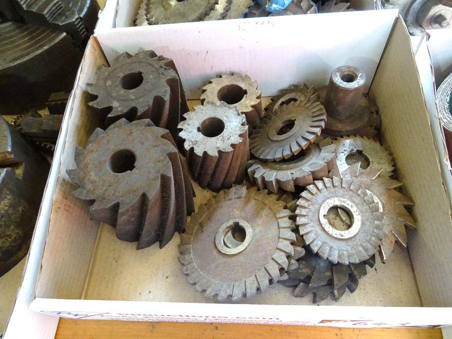 Qty various HSS side / face milling cutters / slab...
