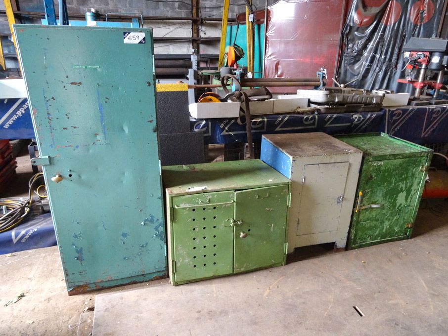 AMEND: Qty various metal cabinets, 610x380x1530mm,...
