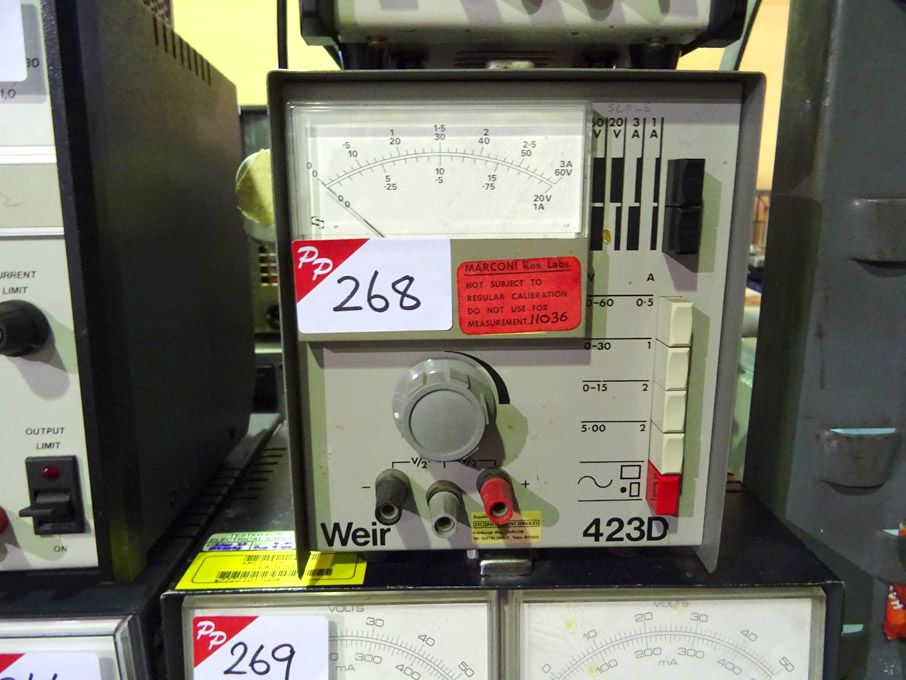 Weir 423D power supply, 60v, 3A - Lot Located at:...