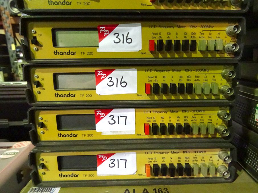 2x Thandar TF200 LCD frequency meters, 10Hz - 200M...