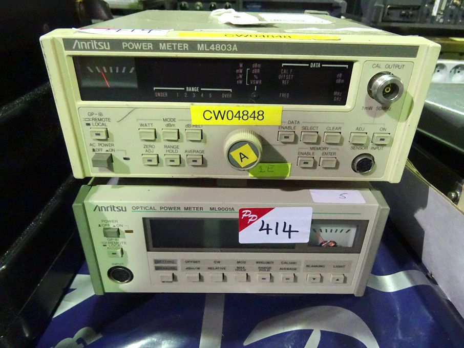 2x Anritsu power meters, ML4803A & ML9001A - Lot L...