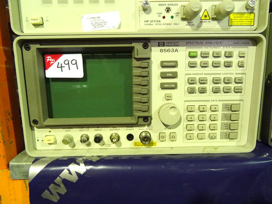 HP 8563A spectrum analyser, 9KHz - 22GHz - Lot Loc...