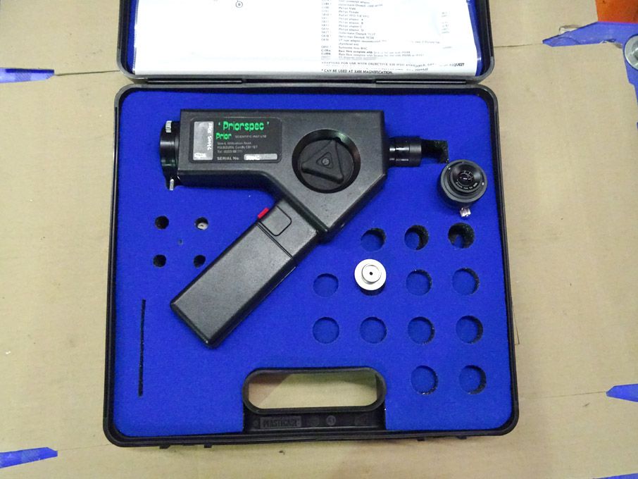 Priorspec Prior G104 inspection microscope in carr...