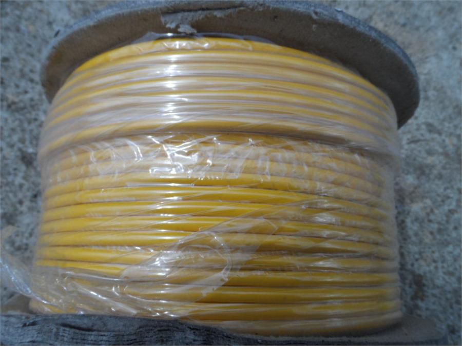 4 Reels of Tri-rated Yellow PVC Cable, 600V 6mm² -...