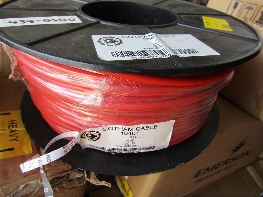 100m Deltron 2 core screened red instrument cable,...