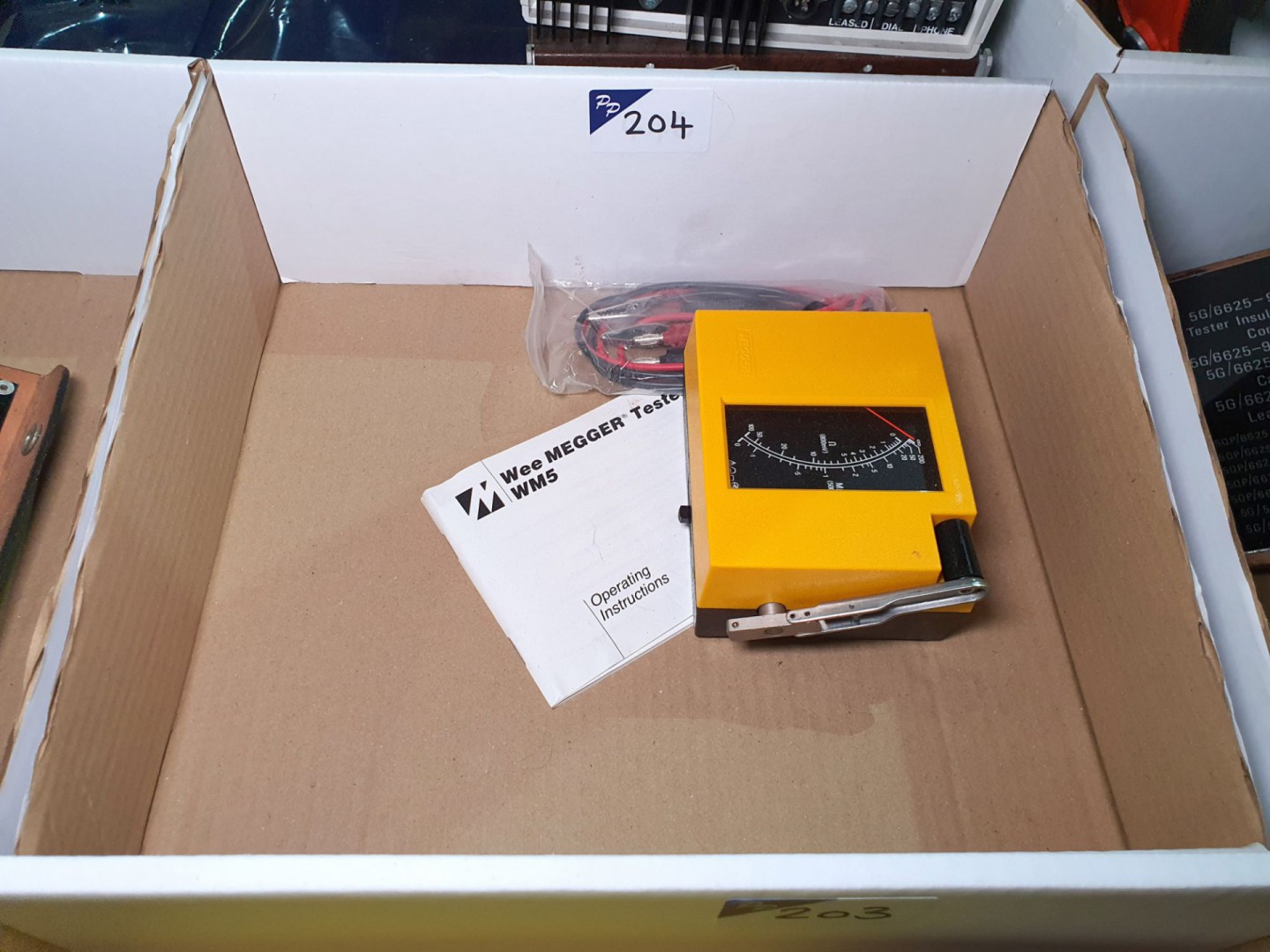 Wee Megger WM5 tester with leads & manual (B2)