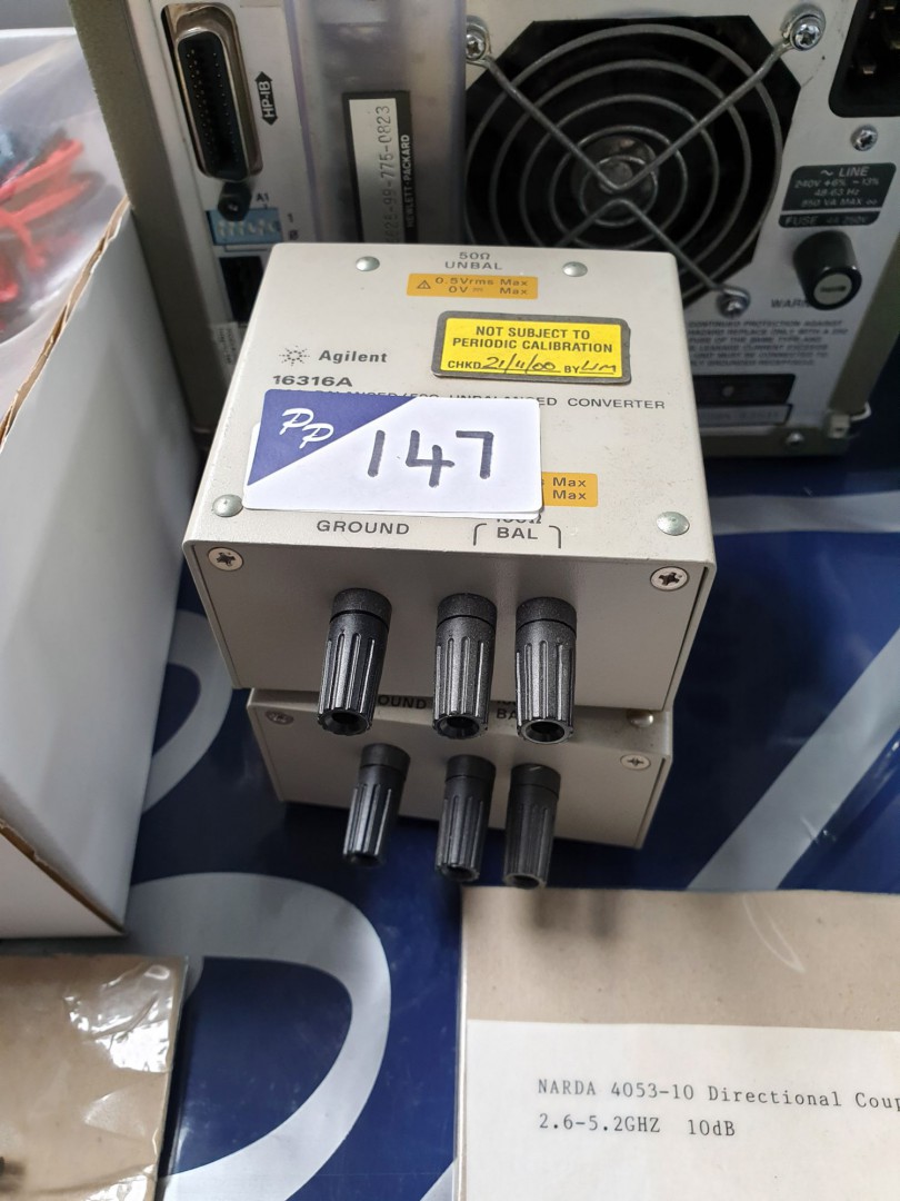 2x Agilent 16316A balanced / unbalanced convertor,...