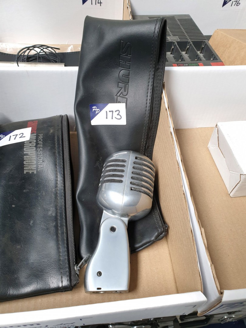 Shure 55SH stainless steel microphone in case