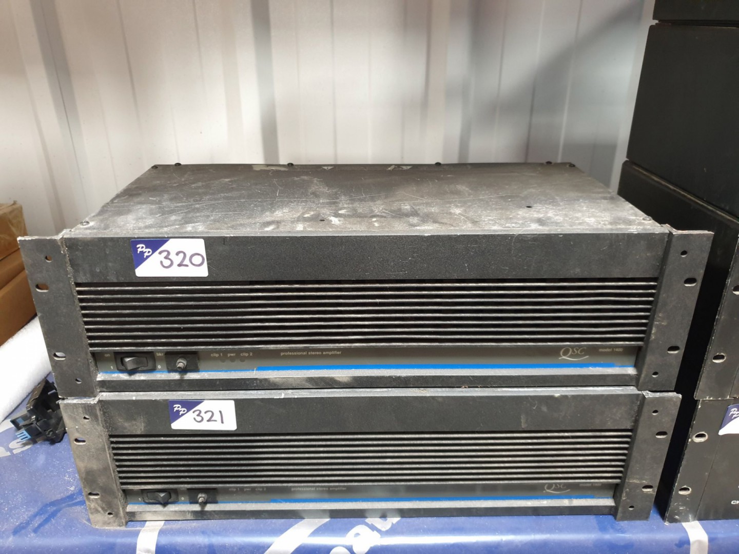 QSC 1400 professional stereo amplifier