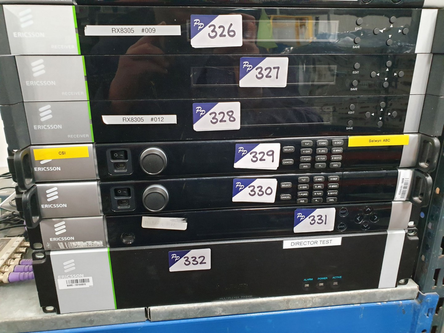 Ericsson RX9500 frame with 6x DVB-C1 bulk descramb...