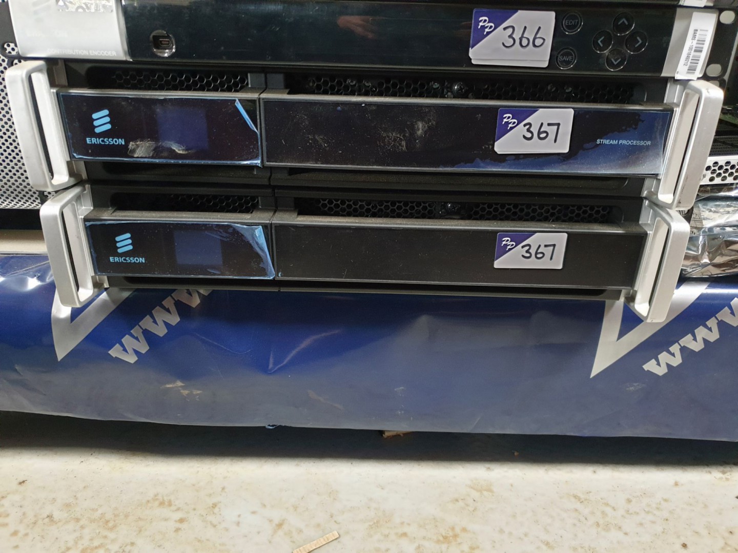 2x Ericsson stream processor frames with 12x vario...