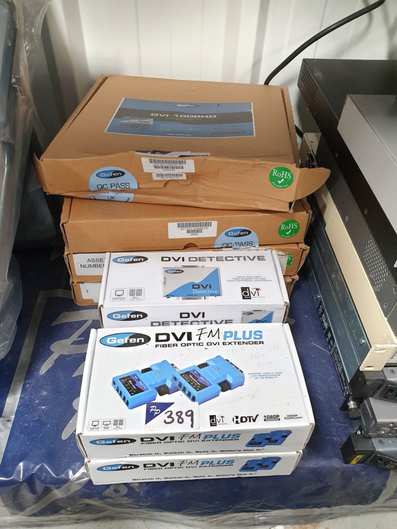 Qty various Gefen equipment inc: DVi 1000HD, DVi d...