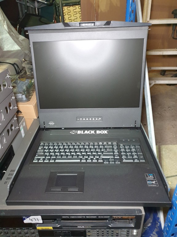 Black Box rack type monitor, keyboard