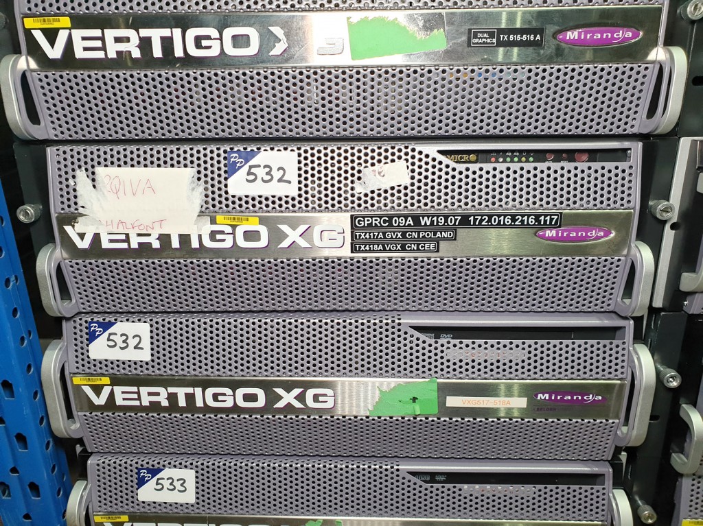 2x Miranda Vertigo XG servers