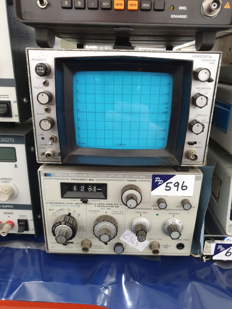 HP 8557A spectrum analyser, 0.01-350MHz with 180C...