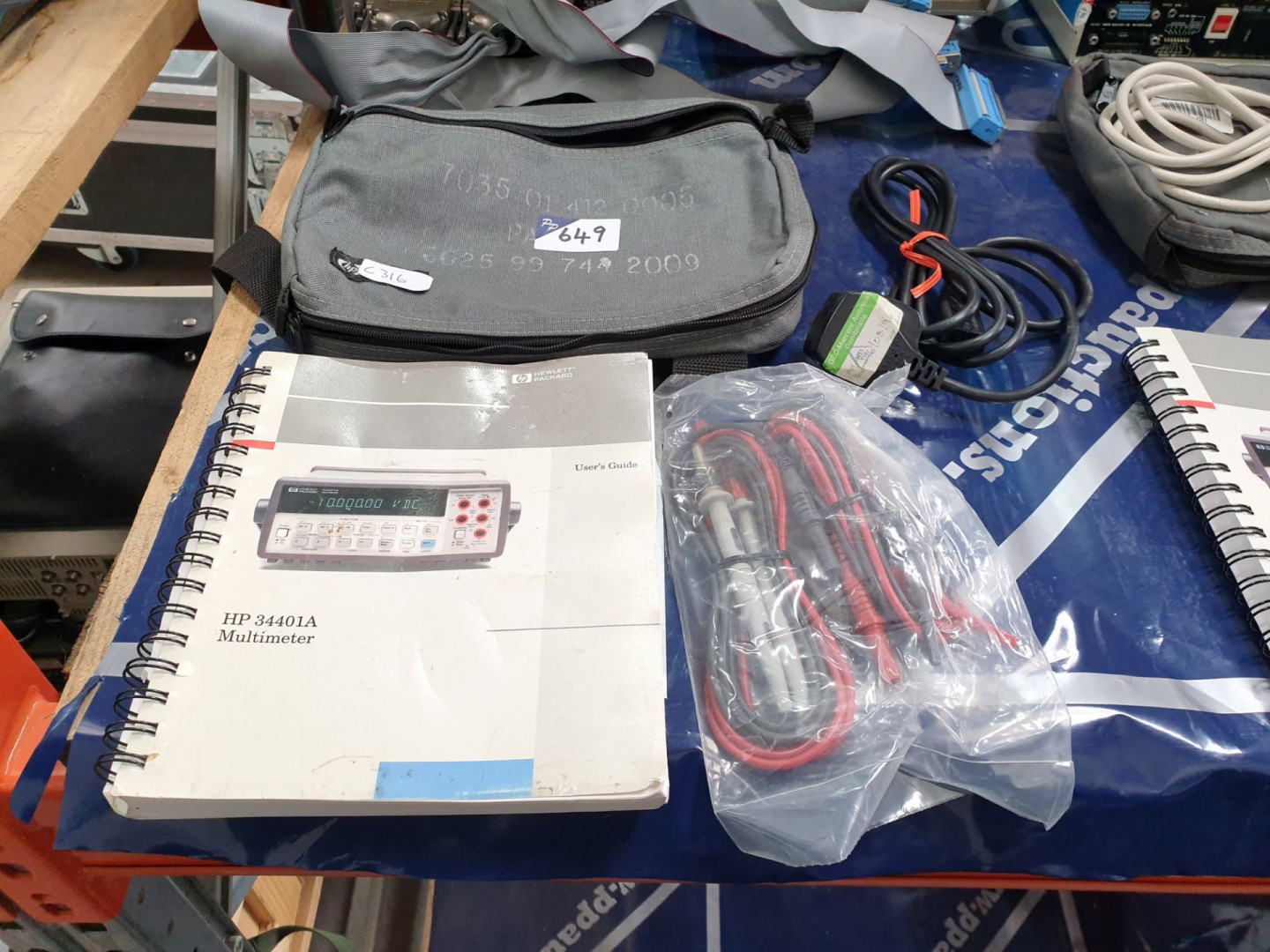 HP / Agilent 34401A accessory kit in pouch with ma...