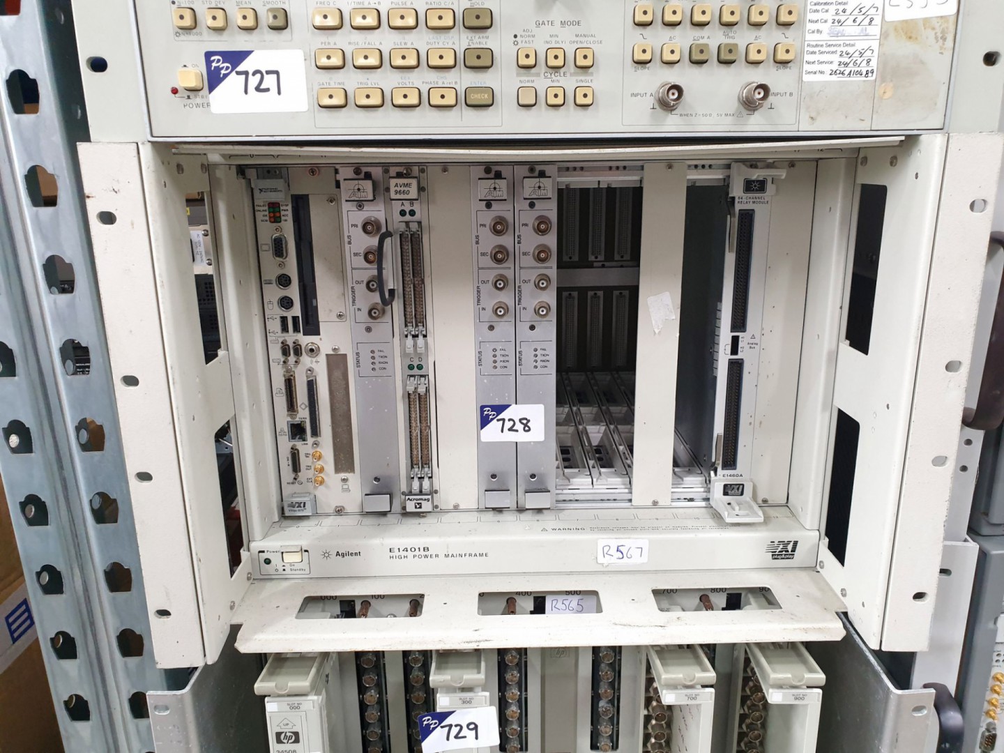 HP / Agilent E1401B high power VXI mainframe with...