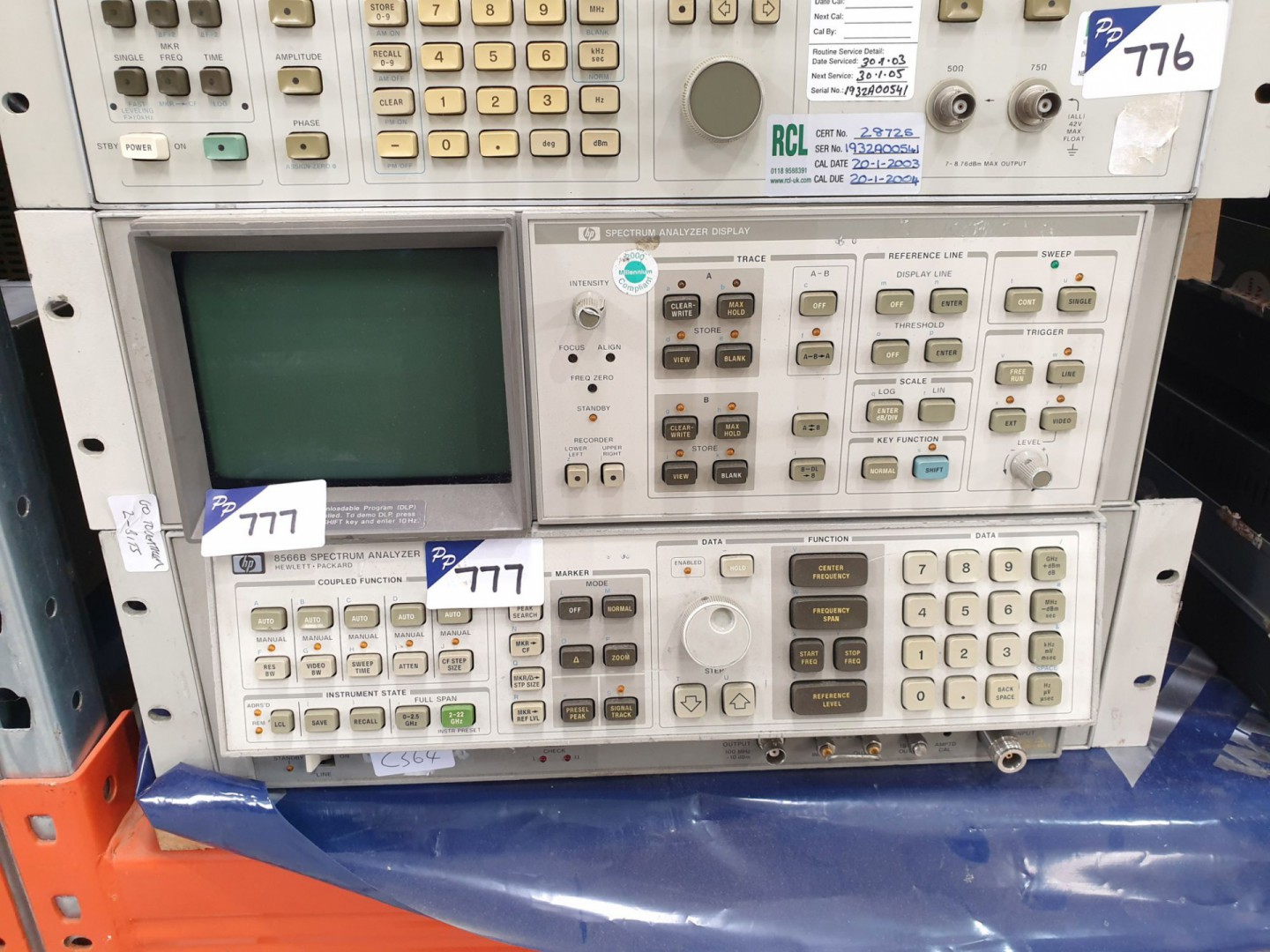 HP 8566B spectrum analyser, 100Hz-22GHz with linki...