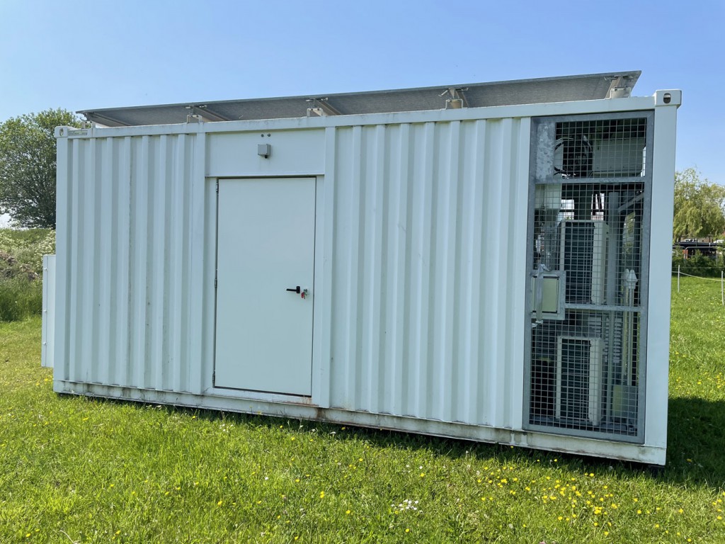 Climate controlled secure container with built in...
