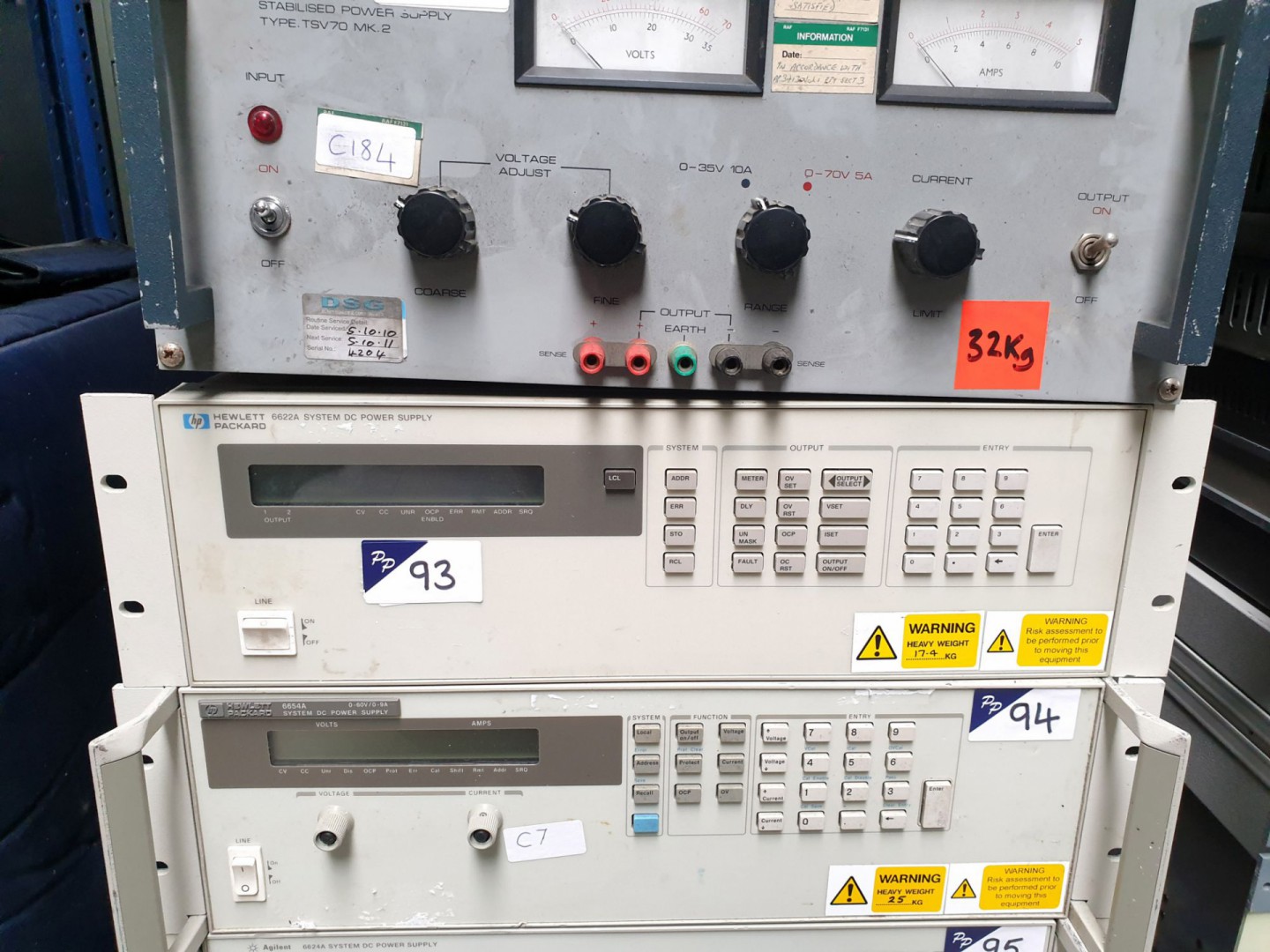 Agilent 6622A system PSU, 2 outputs, 0-20v, 0-4A o...