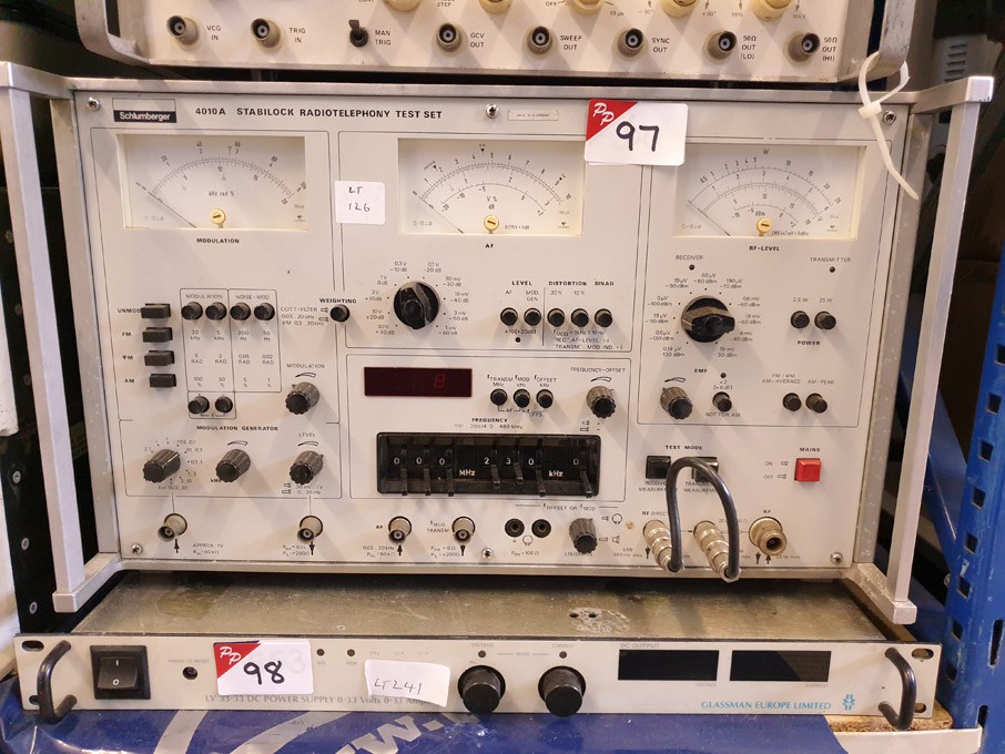 Schlumberger 4010A stabilock mobile radio test set...