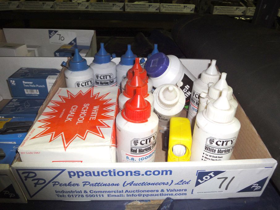 Qty white & blue marking chalk - lot located at:...