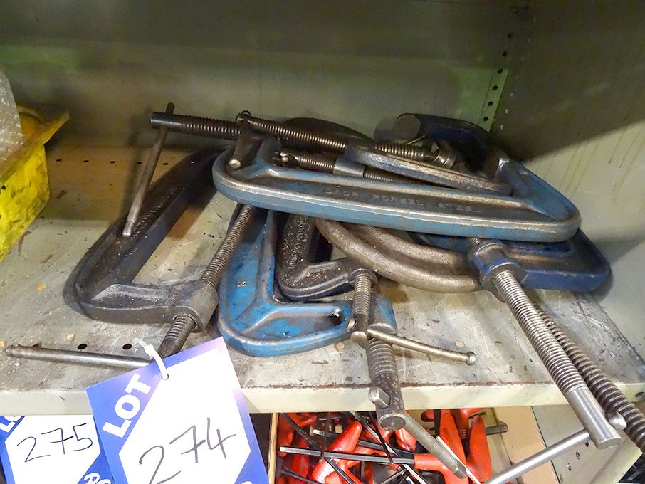 Qty G clamps to 10" approx