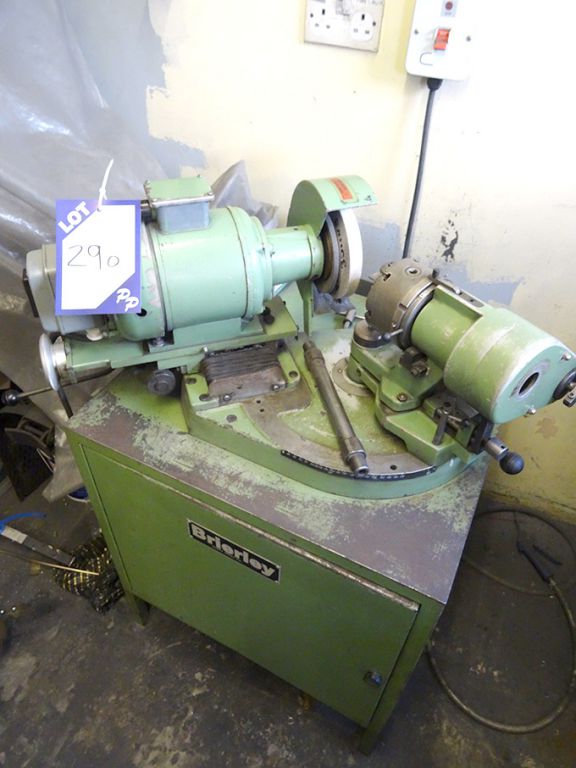 Brierley ZB32 drill grinder on base, 32mm capacity