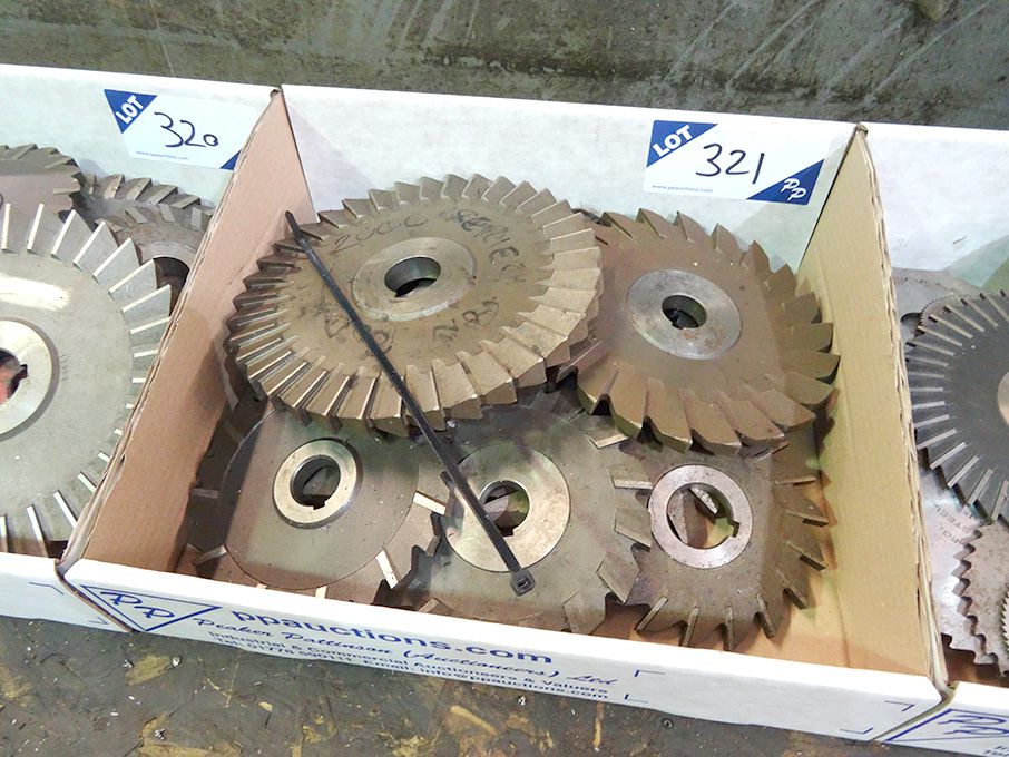 Qty HSS side & face milling cutters to 8" approx