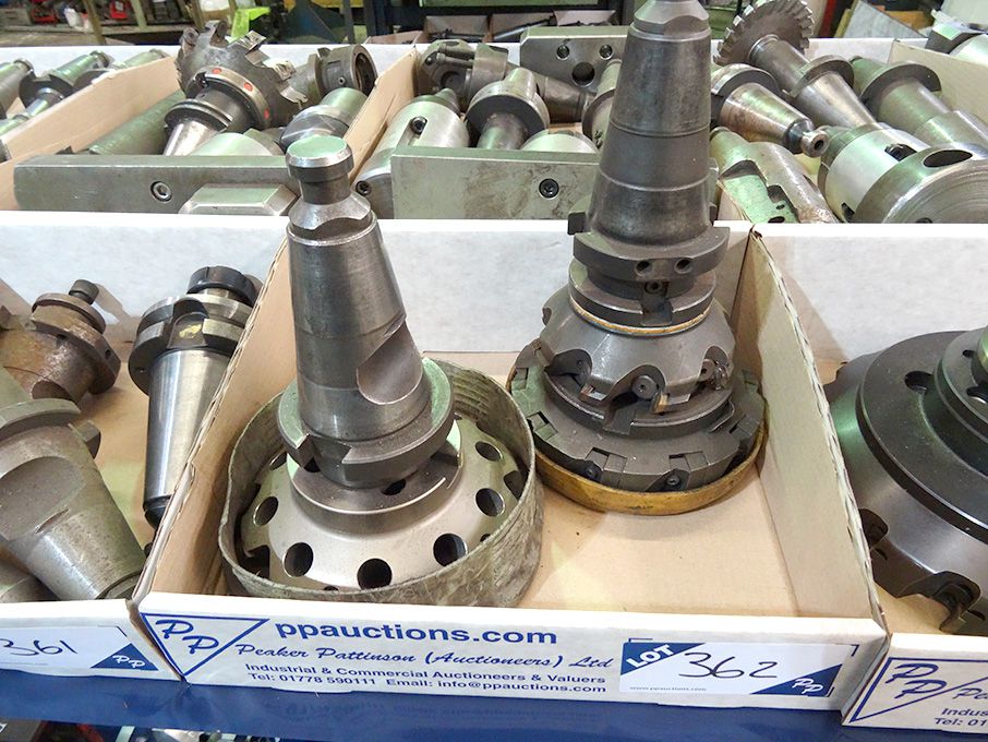 2x BT50 taper tip milling cutters to 7" approx