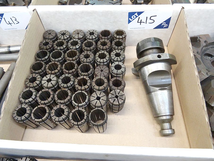 Crawford Collets 50 taper collet chuck with Qty co...