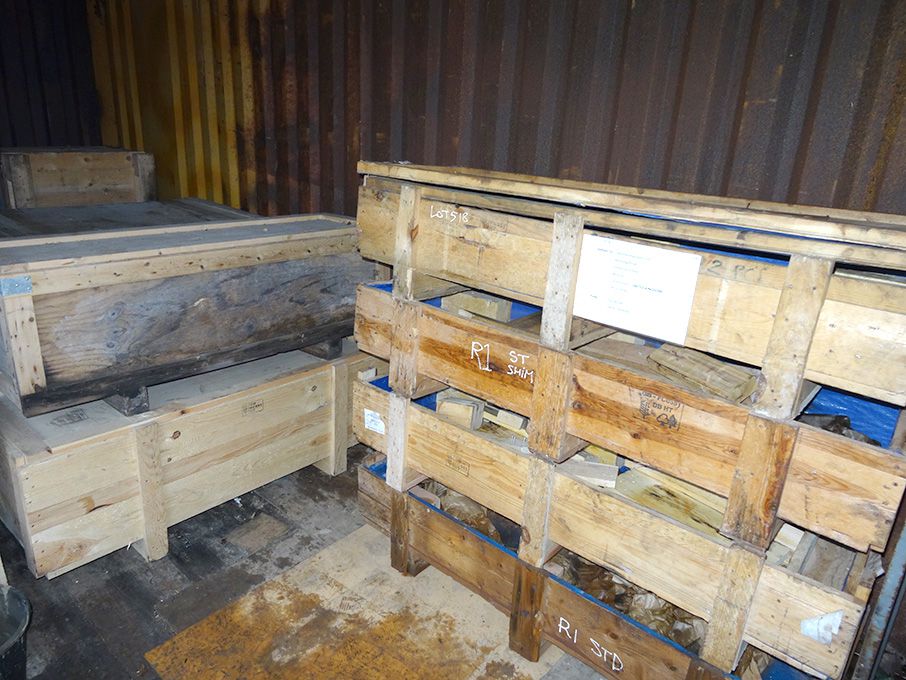 Qty various size wooden crates