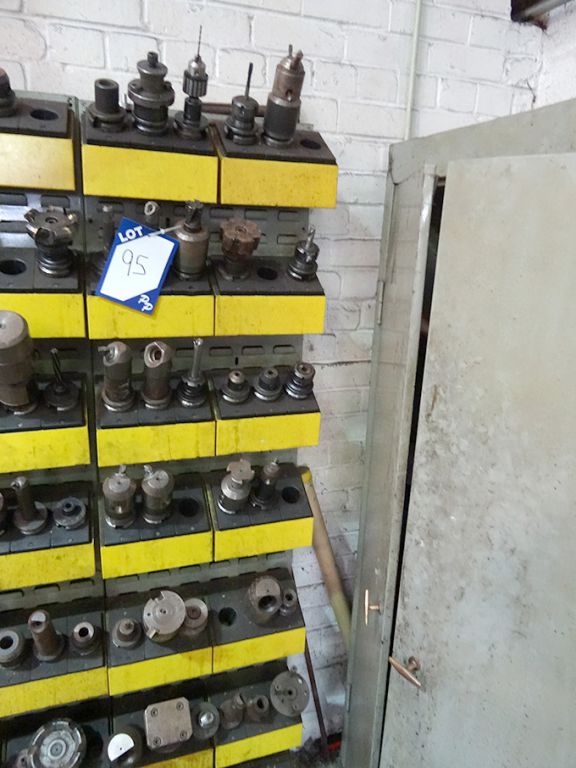 Tool rack with Qty ISO 40 taper tool holders