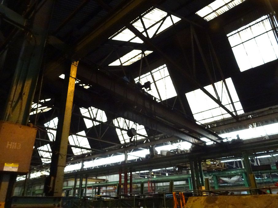 Wharton 5 ton twin girder overhead crane, 12m appr...