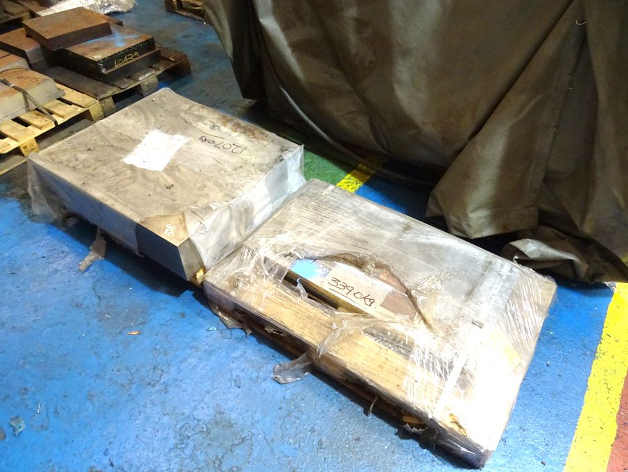 Qty various H13 tool steel raw die blocks, 339kg a...