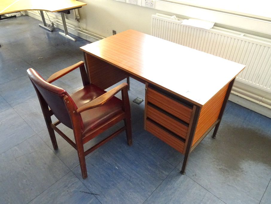 1220x660mm maple office desk with built in cabinet...