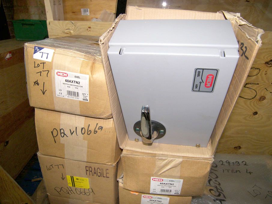 8x MEM60 AX TN2 isolator switches (packaged / unus...