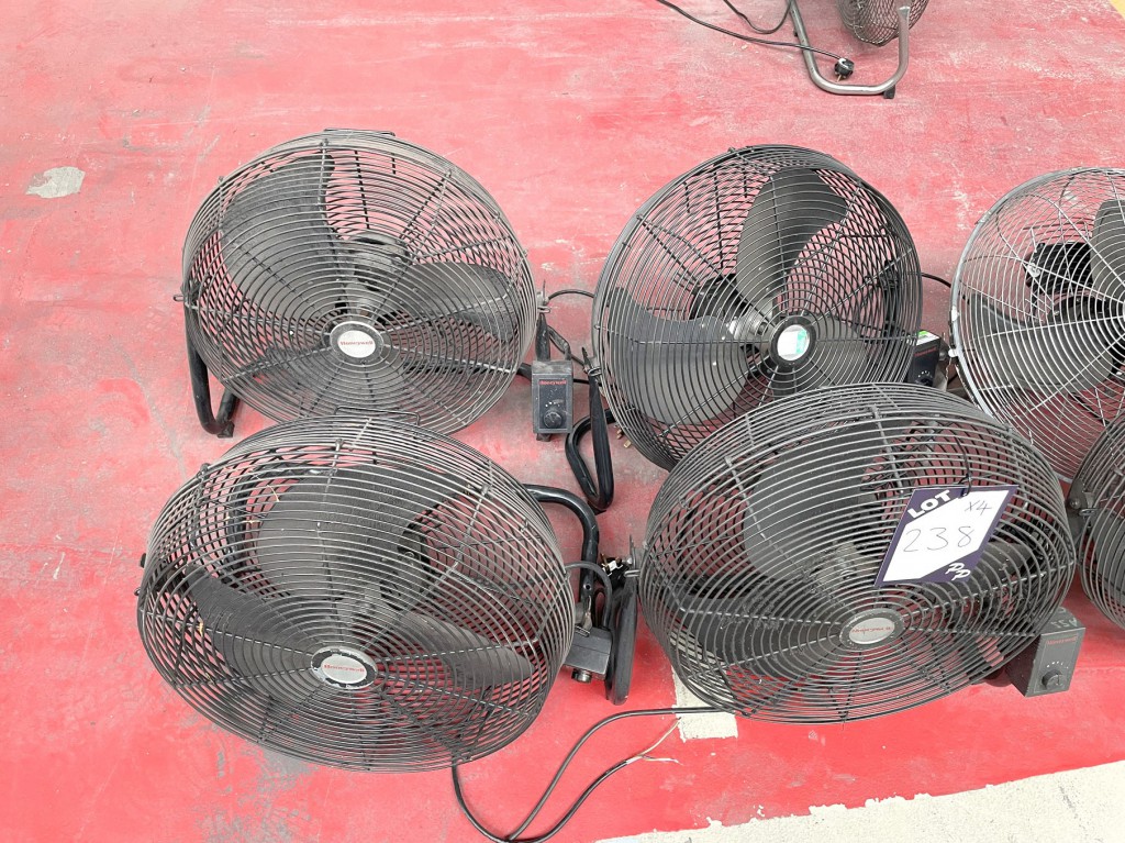 4x Honeywell floor type industrial fans, 240v