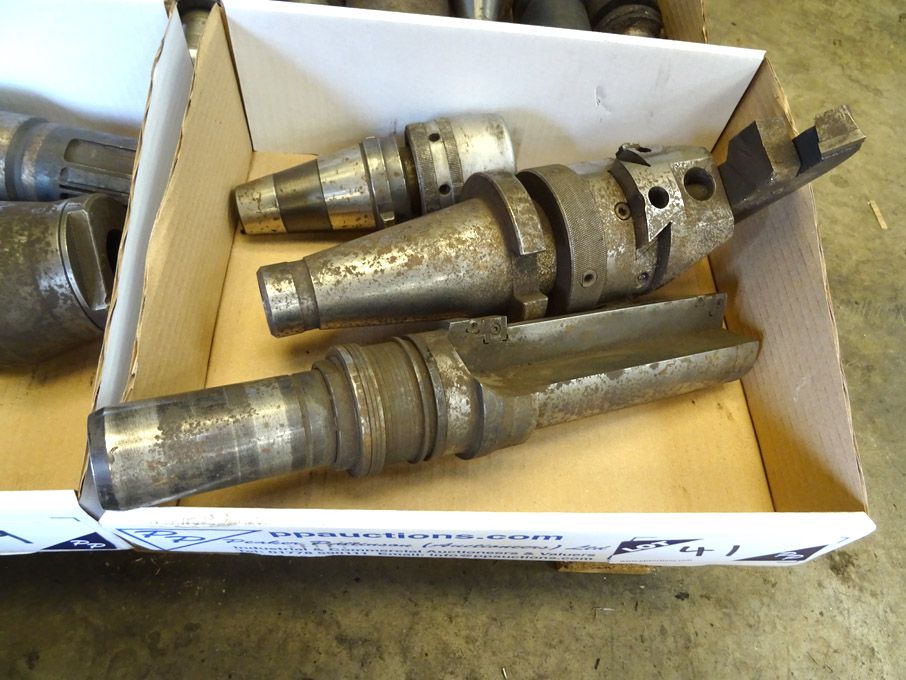 Qty various taper tool holders, boring head etc