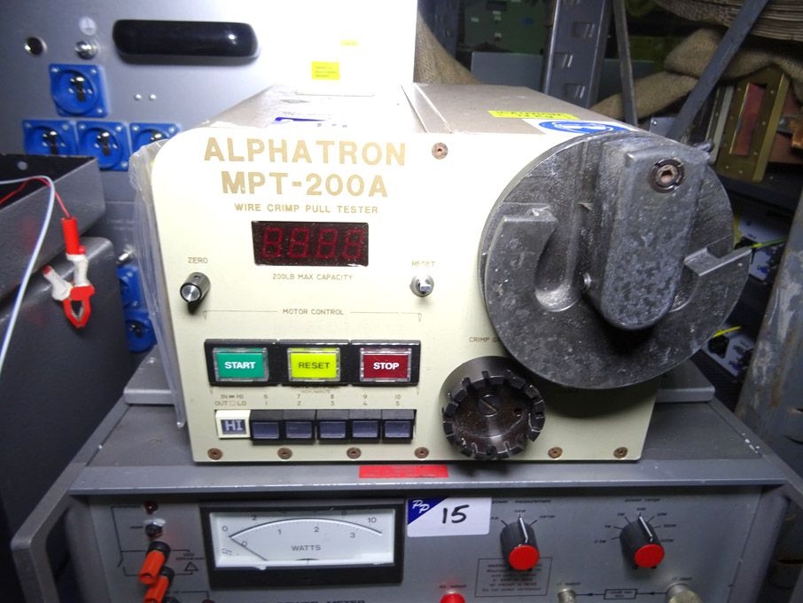 Alphatron MPT-200A wire crimp pull tester - lot lo...
