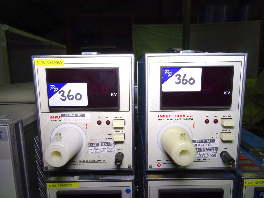 2x Kikusui 149-10A high voltage digital meters - l...