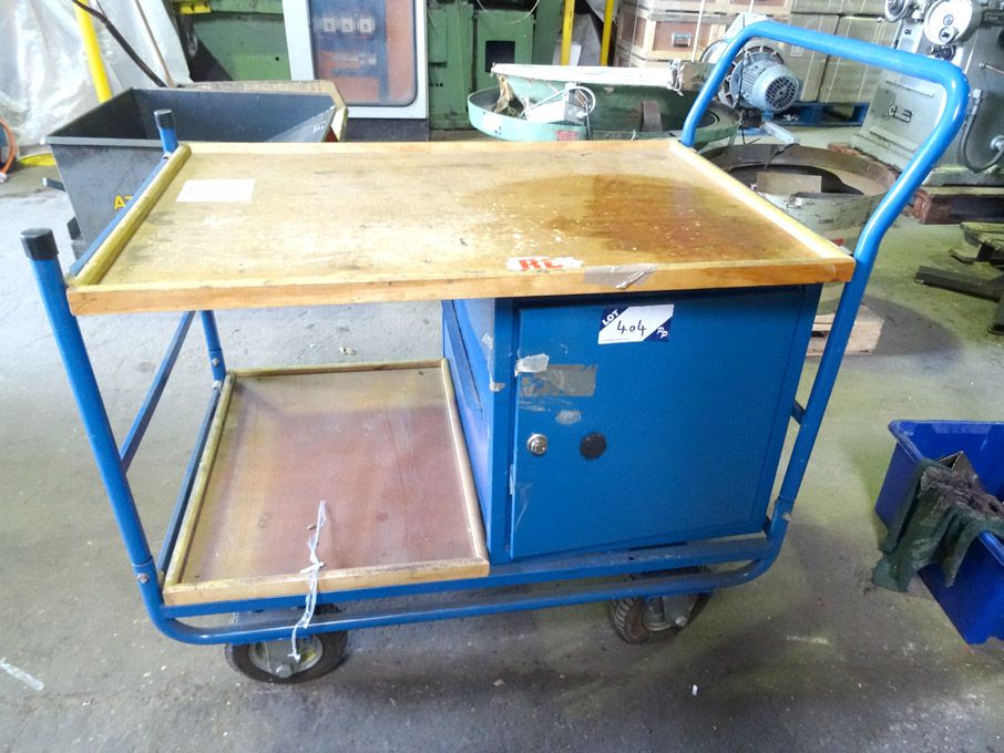 900x600mm mobile trolley with built in cupboard -...