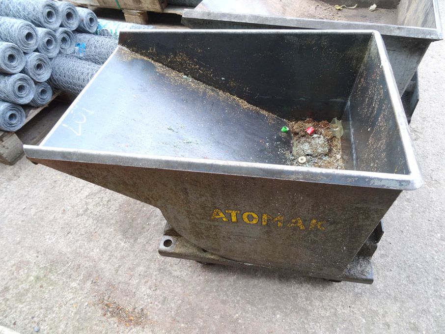 Atomak mobile forkable tipping skip, 750x500x300mm...